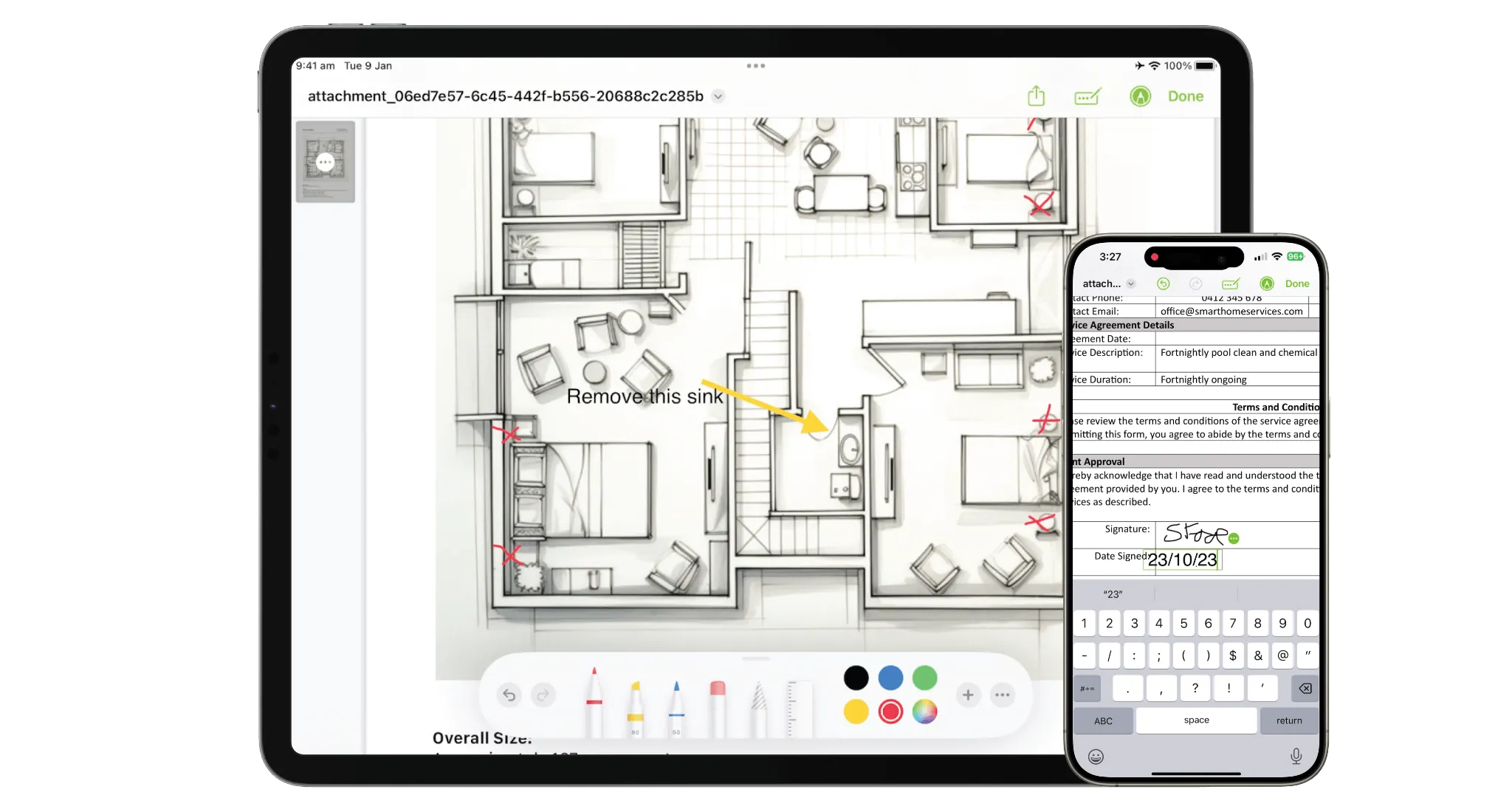 Digital forms interface for on-site documentation completion