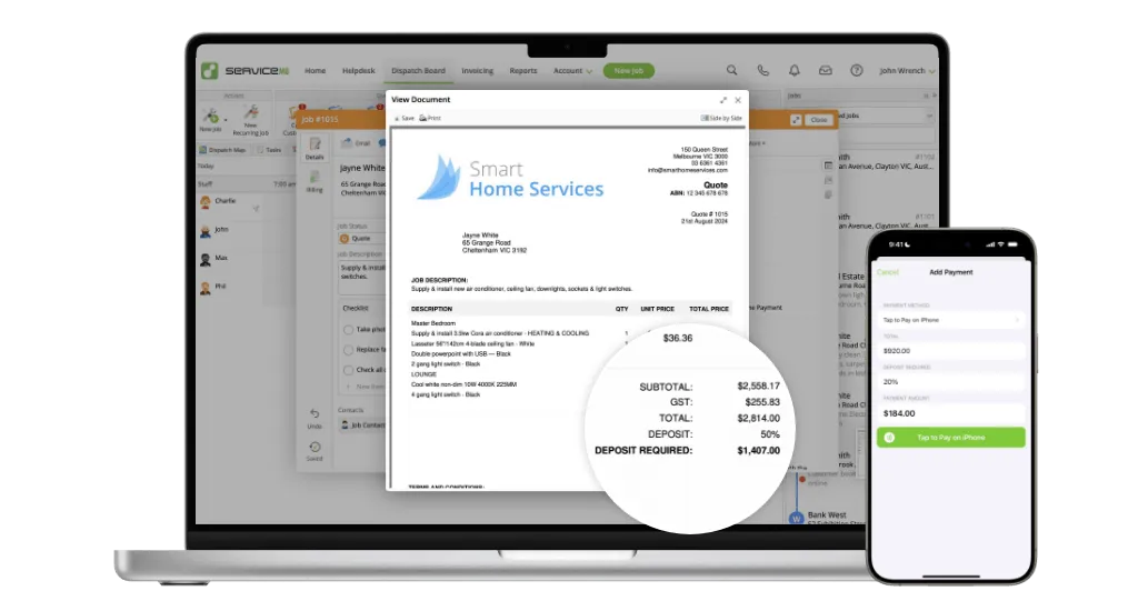 ServiceM8 Partner Gold Coast - Transform your trade business with ServiceM8. As certified partners, we provide expert setup, training & ongoing support to streamline operations. Boost efficiency with Australia's leading job management solution.