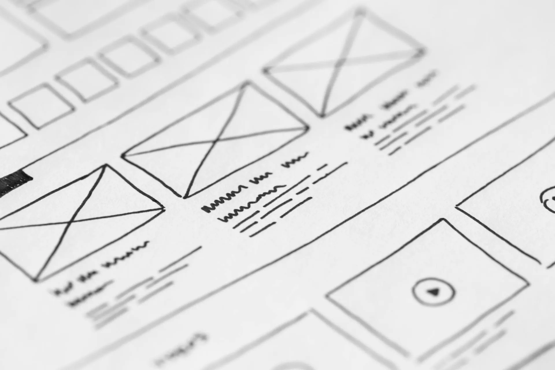 Detailed website wireframe showing key components and SEO-friendly structure